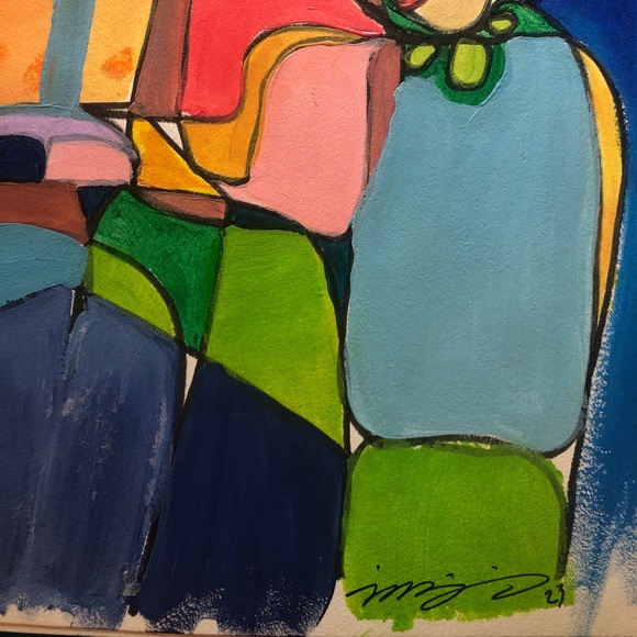 “Tim” original acrylic painting on high quality paper, signed, OOAK illustration - Picture 4 of 4